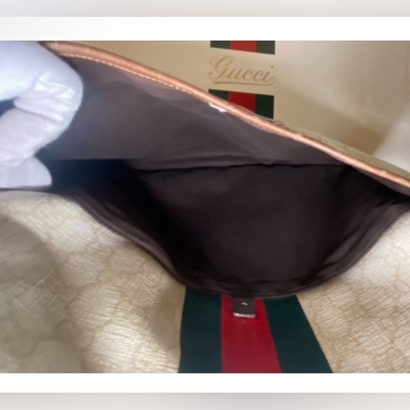 GUCCI ❤️❤️ SHERRY/WEB LINE CROSSBODY RARE - Picture 10 of 15